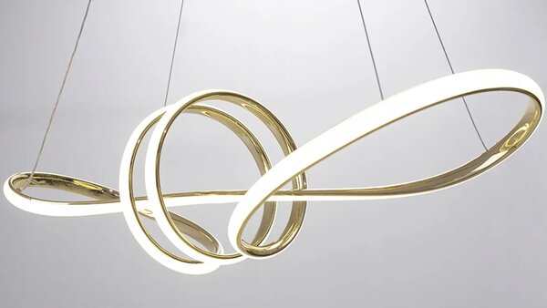 Sodobna stropna svetilka LED + PILOT APP824-CP Gold