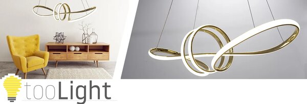 Sodobna stropna svetilka LED + PILOT APP824-CP Gold