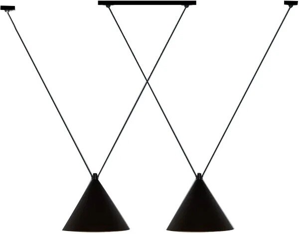 Stropna svetilka v mansardnem slogu APP548-2CP Black