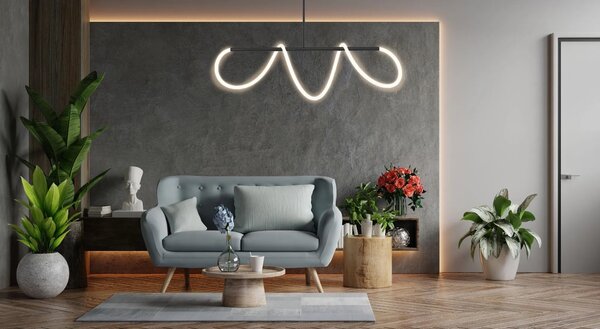 Stropna svetilka LED APP856-CP Long Black