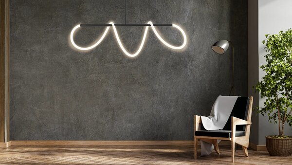 Stropna svetilka LED APP856-CP Long Black