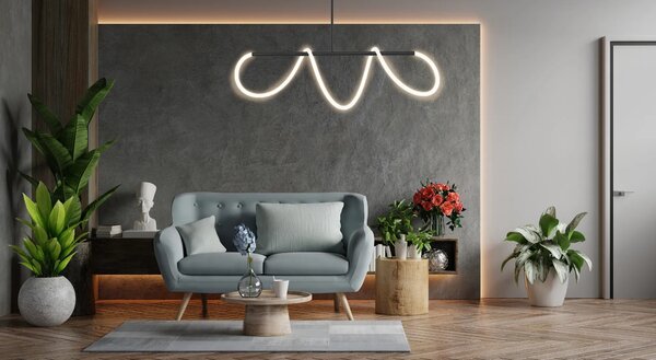 Stropna svetilka LED APP856-CP Long Black