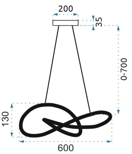 Moderna stropna svetilka LED + PILOT APP814-CP Node Black