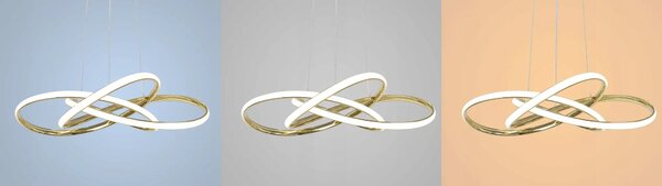 Sodobna stropna svetilka LED + PILOT APP794-CP Flat Gold