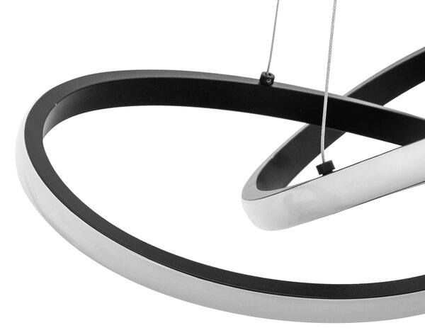 Moderna stropna svetilka LED + PILOT APP793-CP FLAT Black