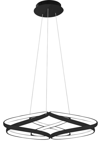 Moderna stropna svetilka LED + PILOT APP793-CP FLAT Black