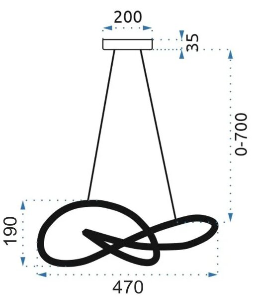 Sodobna stropna svetilka LED + PILOT APP818-CP Gold