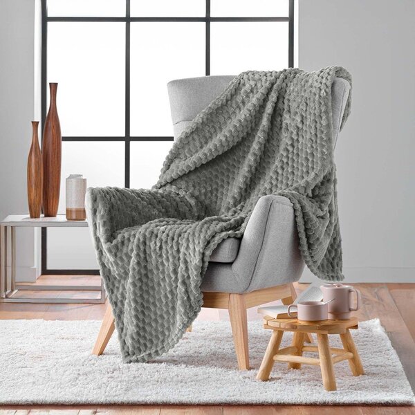 Siva odeja iz mikroflanele 125x150 cm Mini Frosty – douceur d'intérieur