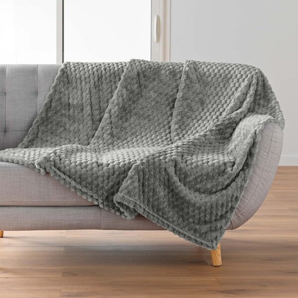 Siva odeja iz mikroflanele 125x150 cm Mini Frosty – douceur d'intérieur