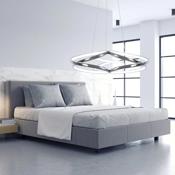 Moderna stropna svetilka LED + PILOT APP795-CP Flat Chrome