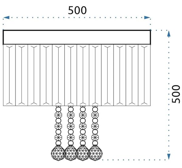 KRISTALNA SVETILKA PLAFOND APP781-9C