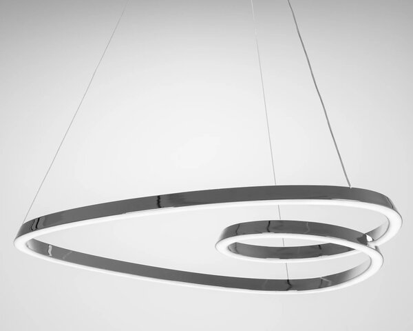 Loop LED viseča stropna svetilka + daljinski upravljalnik APP798-cp Chrome