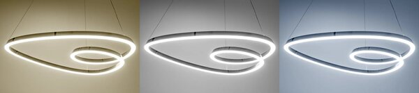 Loop LED viseča stropna svetilka + daljinski upravljalnik APP798-cp Chrome