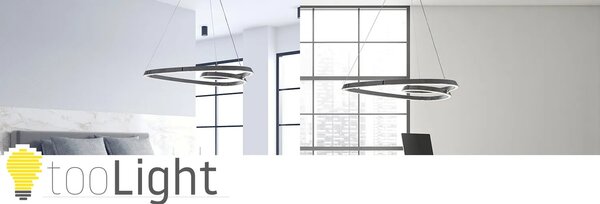Loop LED viseča stropna svetilka + daljinski upravljalnik APP798-cp Chrome