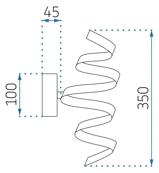 STENSKA SVETILKA LED STENSKA SVETILKA SPRING APP828-W KROM