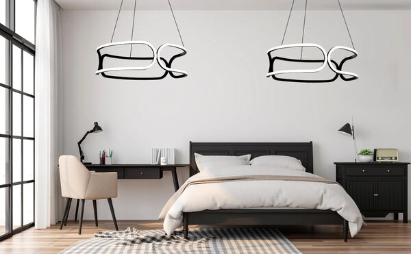 Svetilka SUFFIT LIGHT s pilotom LED PLAFON APP790-CP TRIO črna