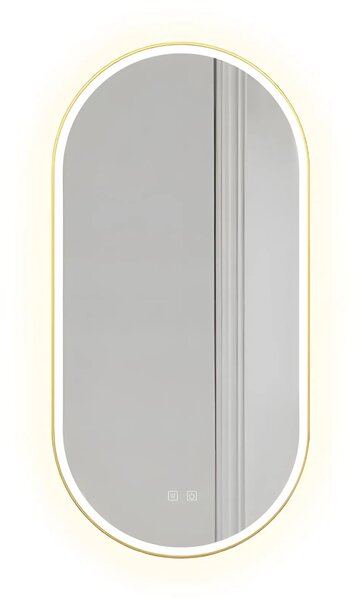 Ogledalo LED OVL 50x100cm Brush Gold