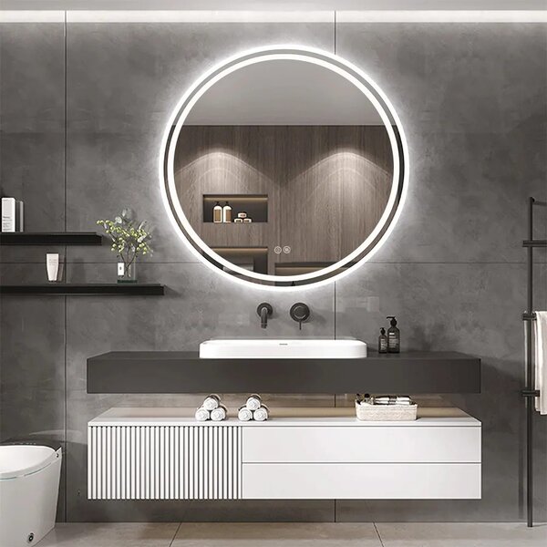 Stensko ogledalo LED 50cm BAS