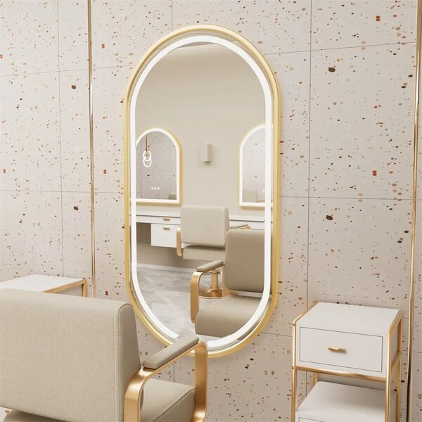 Ogledalo LED OLL 60x90 cm Brush Gold