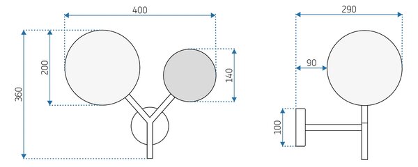 Stenska svetilka APP1012-2W
