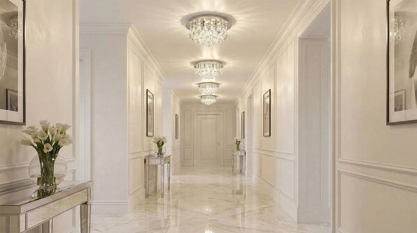 KRISTALNA SVETILKA PLAFOND APP1039-3C KROM