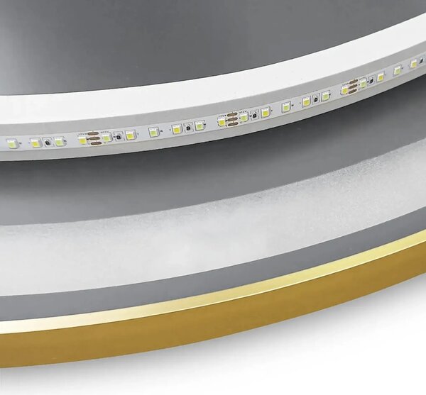 Stensko ogledalo LED 50cm MMJ BRUSH GOLD