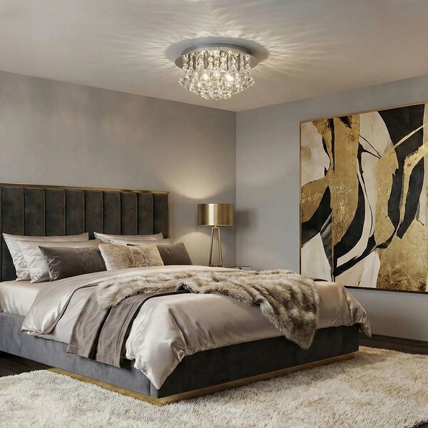 KRISTALNA SVETILKA PLAFOND APP1039-3C KROM