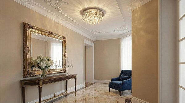 KRISTALNA SVETILKA PLAFOND APP1039-3C KROM