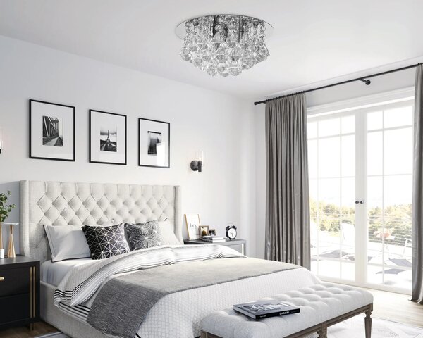 KRISTALNA SVETILKA PLAFOND APP1039-3C KROM