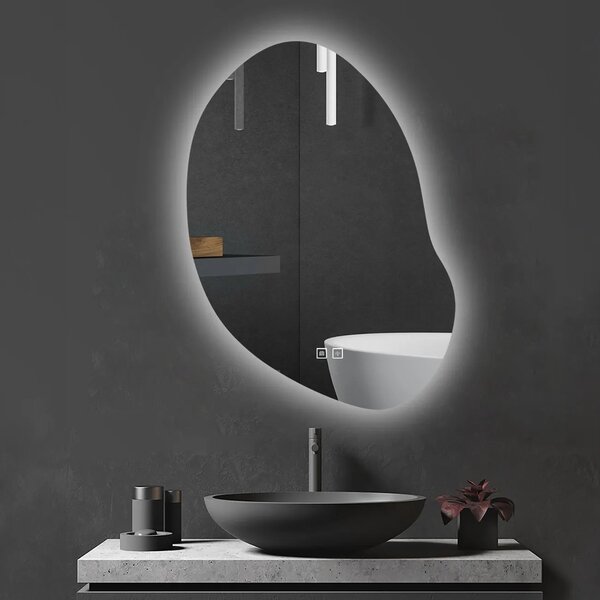 Stensko ogledalo LED 80x60cm CLOUD C