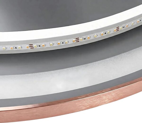 Stensko ogledalo LED 50cm MMJ BRUSH COPPER