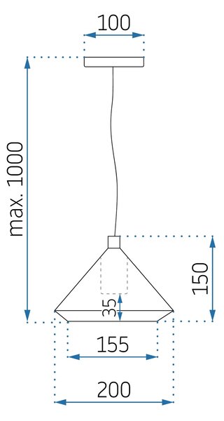 APP1004-1CP Obesna svetilka