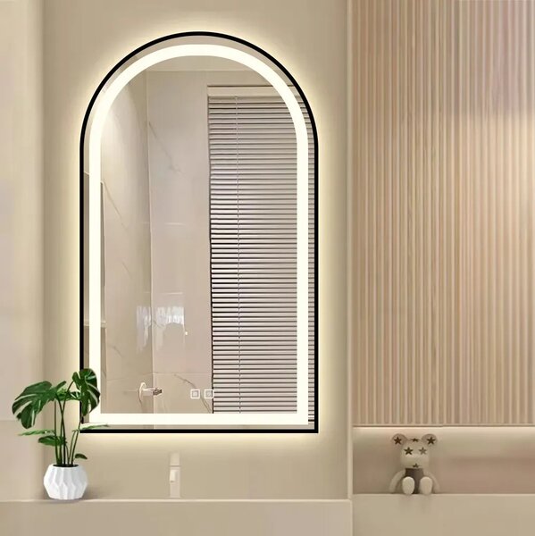 Stensko ogledalo LED 60x100cm DASH BLACK