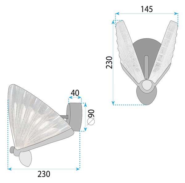 STENSKA SVETILKA LED LHJ104-1W LIGHT ROSE GOLD
