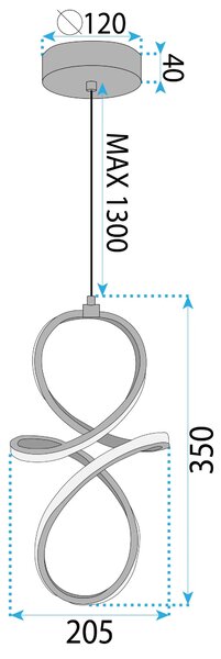 Viseča LED svetilka LHJ091-1CP GOLD