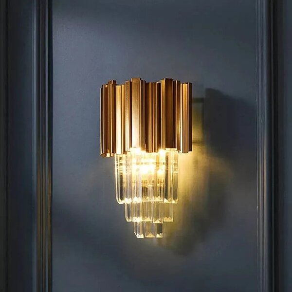 Kristalna stenska svetilka 312357 Gold