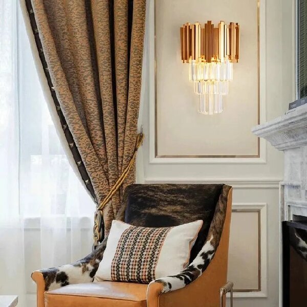Kristalna stenska svetilka 312357 Gold