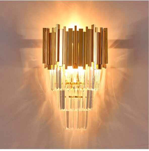 Kristalna stenska svetilka 312357 Gold