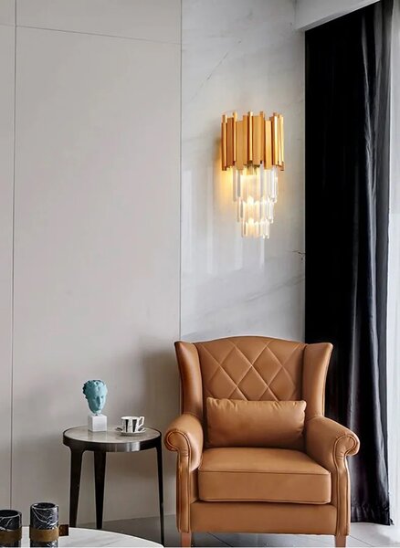 Kristalna stenska svetilka 312357 Gold