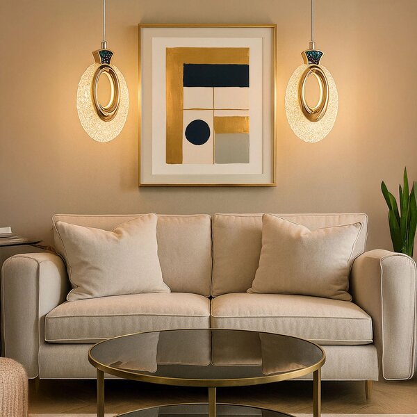 Viseča Kristalna Svetilka LHJ109-1CP LIGHT ROSE GOLD