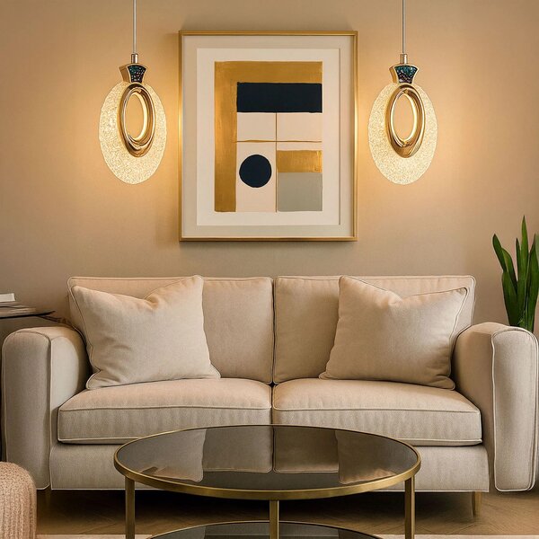 Viseča Kristalna Svetilka LHJ109-1CP LIGHT ROSE GOLD