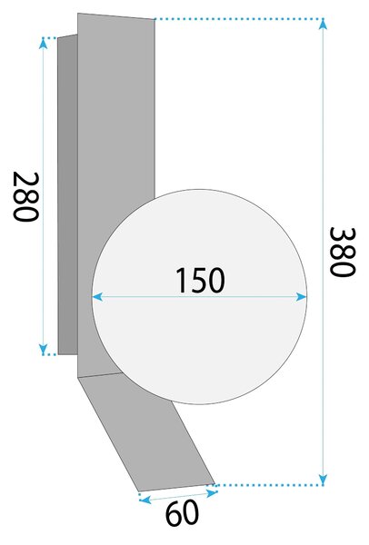 STENSKA SVETILKA APP1757-1W ČRNI KROM