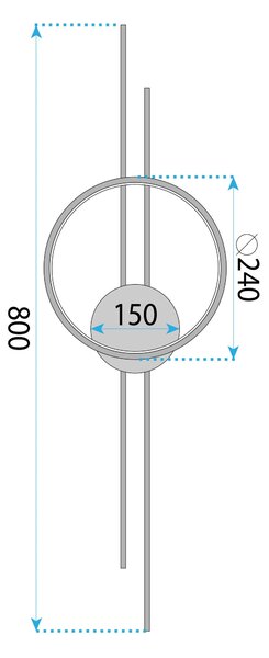 STENSKA SVETILKA LED APP1781-W BRUSH GOLD