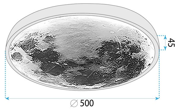Stropna svetilka APP1806-CW Moon LED White