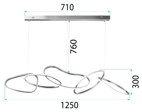 LED viseča svetilka APP1054-CP