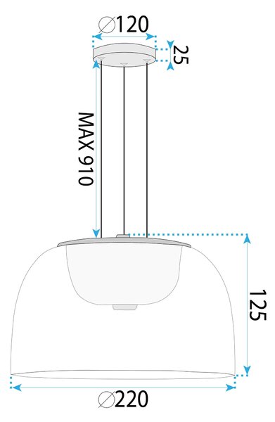 Viseča LED svetilka APP1690-1PC B Gold