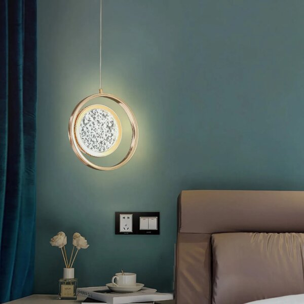 Viseča Kristalna Svetilka LHJ106-1CP LIGHT ROSE GOLD