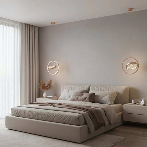 Viseča Kristalna Svetilka LHJ106-1CP LIGHT ROSE GOLD