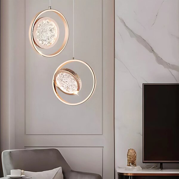 Viseča Kristalna Svetilka LHJ106-1CP LIGHT ROSE GOLD