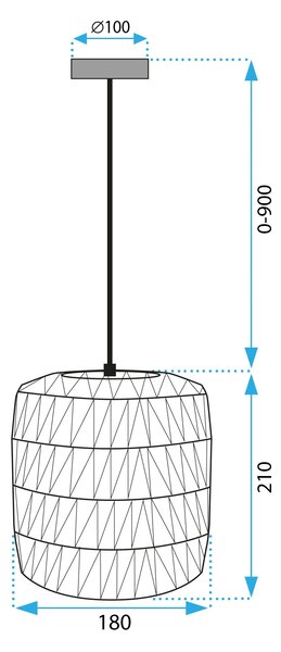 Boho viseča svetilka APP1252-1CP